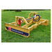 Roadrunner 3-point tractor grader blade shown maintaining gravel roads and driveway surfaces