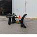 Skid Steer Hydraulic Snow Blade Storm Attachments Side View while lying on the ground