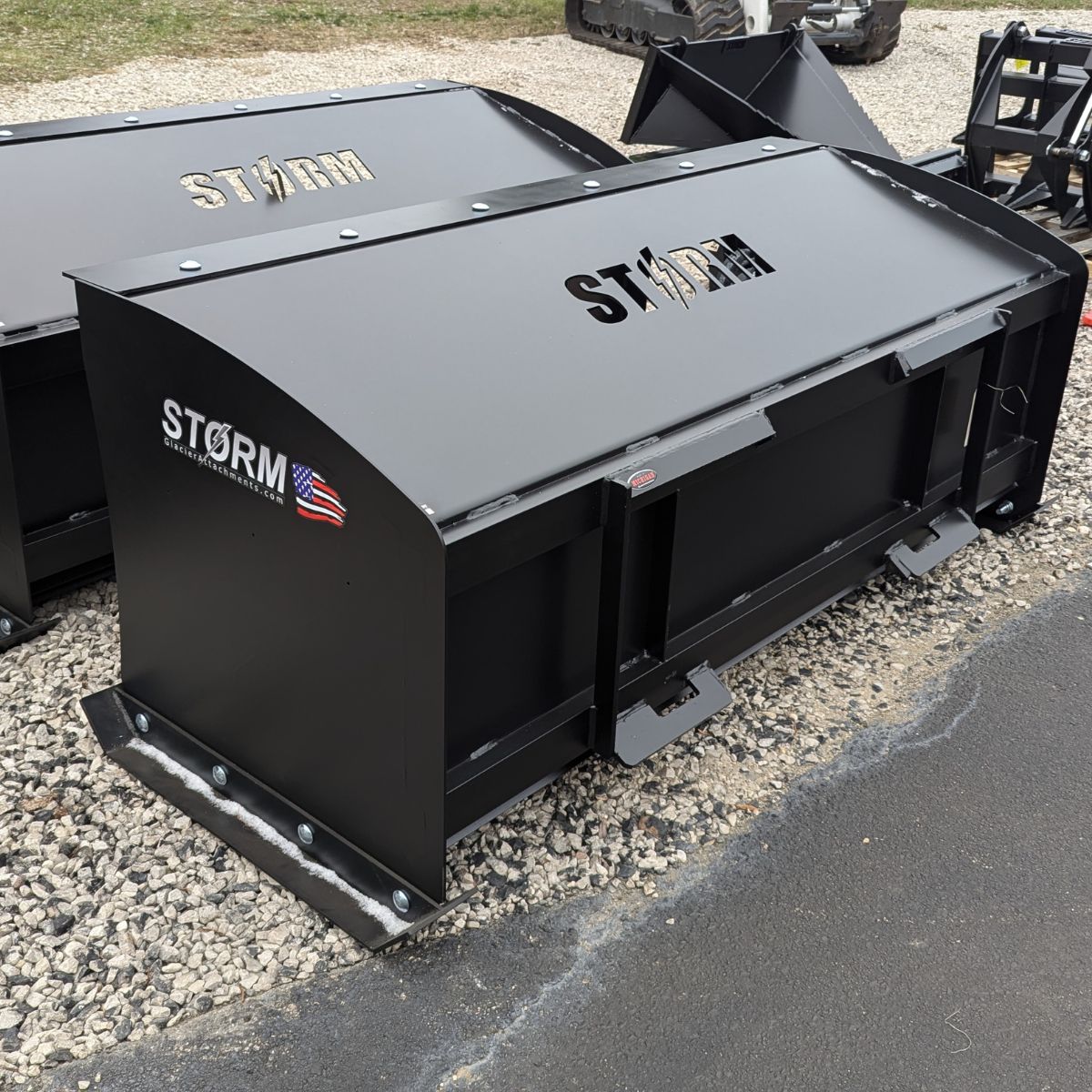 Skid Steer Snow Pusher Storm Attachments Right View